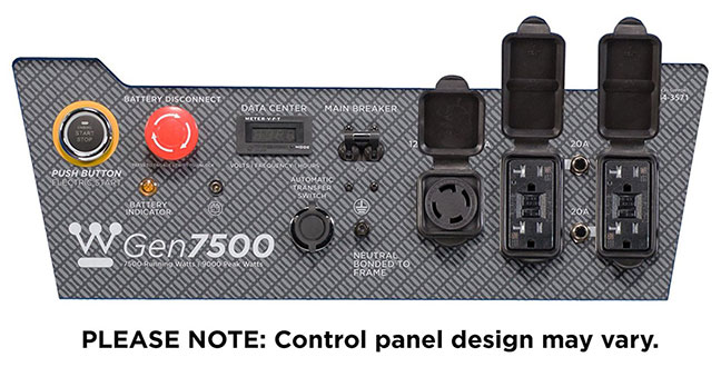 wgen7500 control panel and ports
