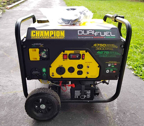 Champion 76533 dual fuel capability portable generator